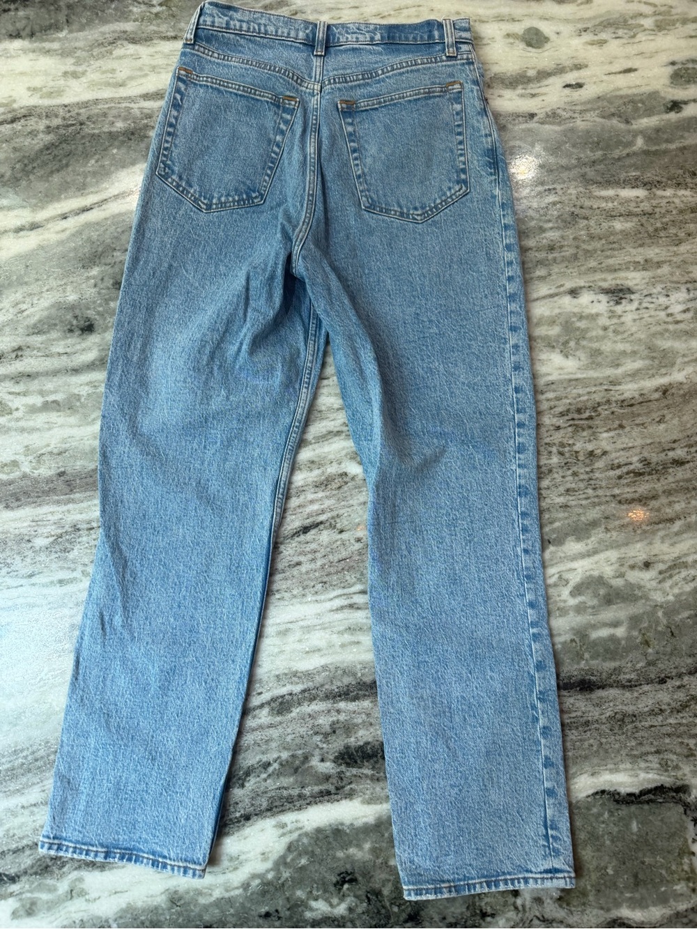 Abercrombie & Fitch Light Blue The 90s Straight Leg Jeans Ultra High-Rise - Picture 6 of 6